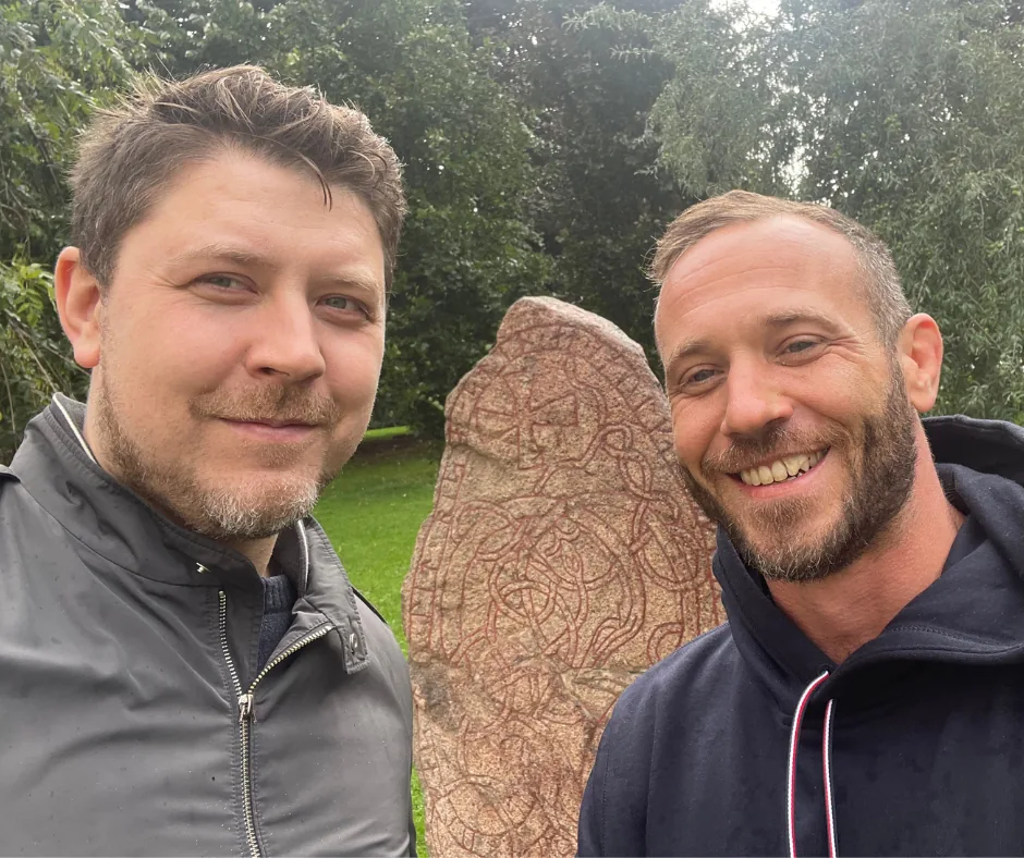 Mikel and Joar Lindh outdoors